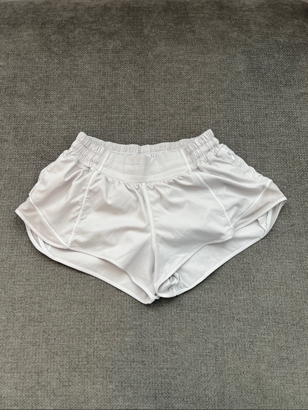 lululemon athletica White Women's Athletic Shorts with Elastic Waistband